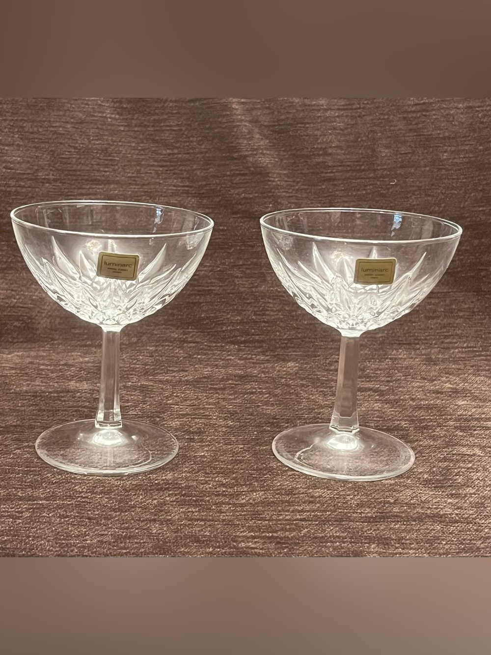 Luminarc D'arques Durand Diamant Champagne/Sherbert Glasses - Set of 2